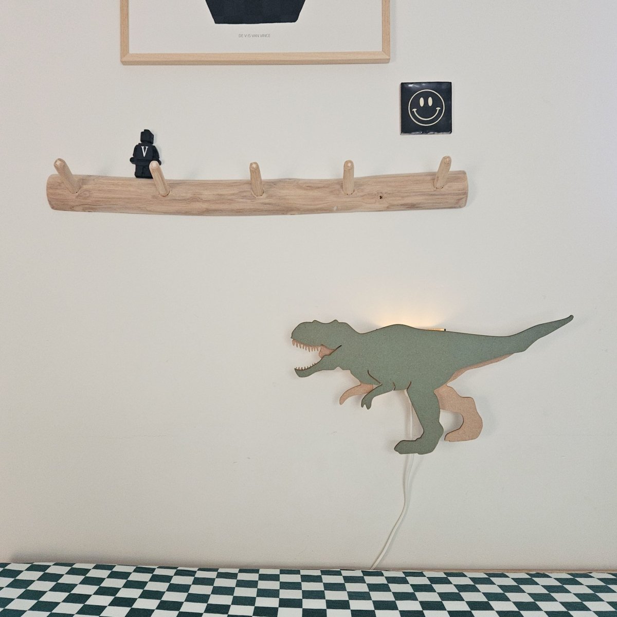 Dino Wandlamp T - rex - babykamer in de kleur van Van Tjalle en Jasper