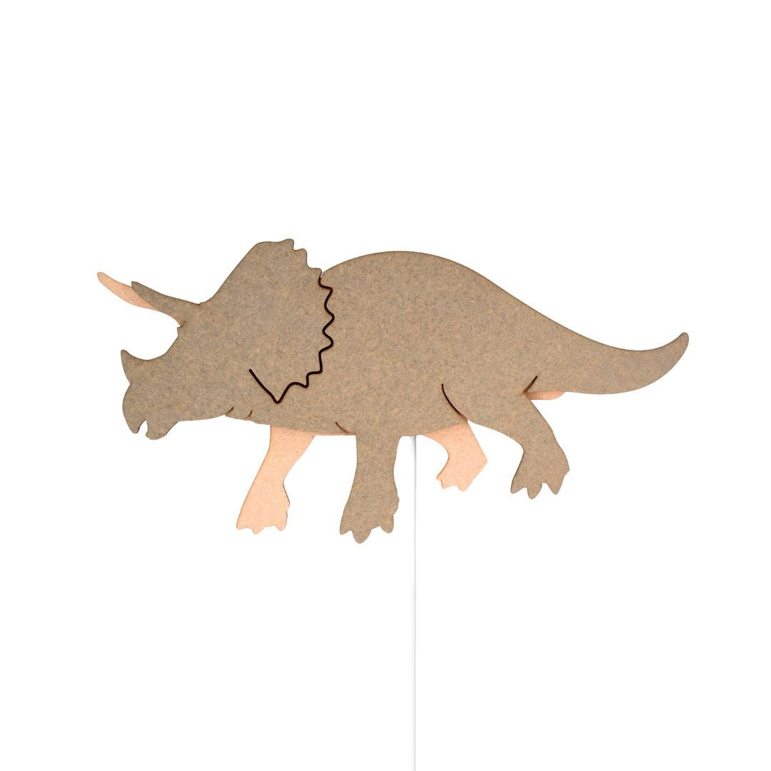 Dino wandlamp Triceratops - babykamer in de kleur van Van Tjalle en Jasper