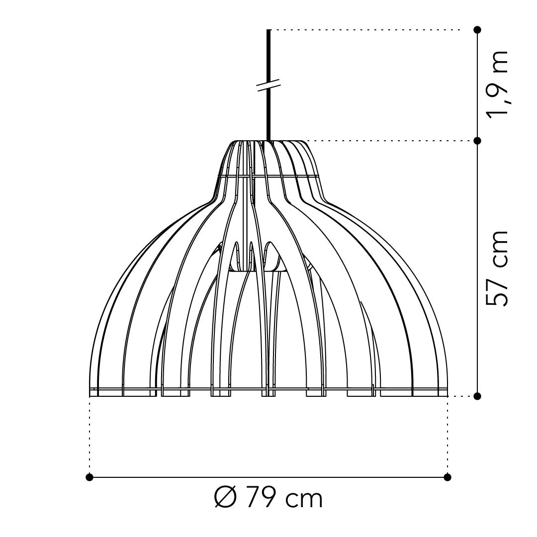 Granny Smith XL hanglamp - eetkamer in de kleur Naturel van Van Tjalle en Jasper