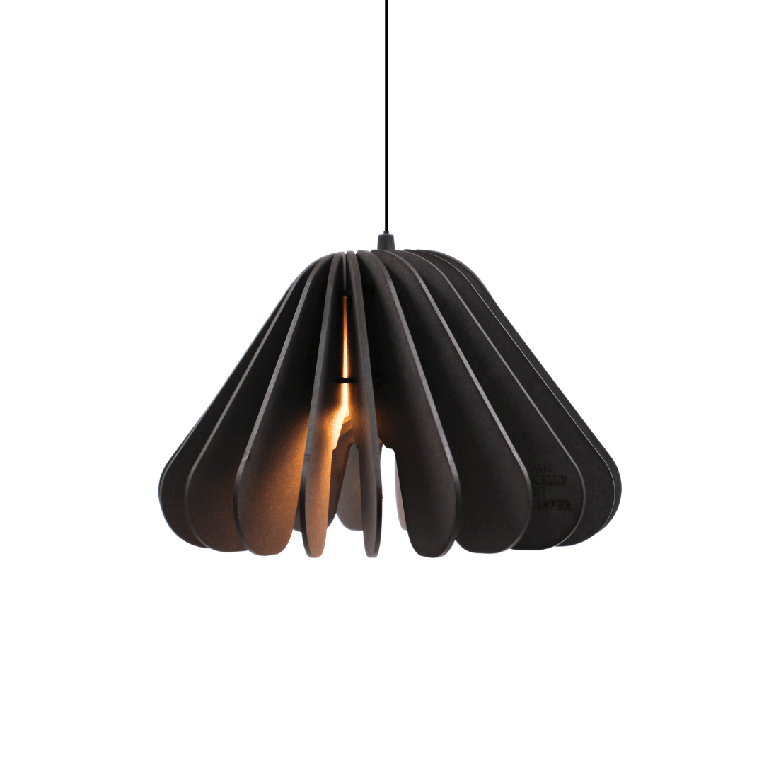 Hood hanglamp - hanglamp in de kleur Black van Van Tjalle en Jasper