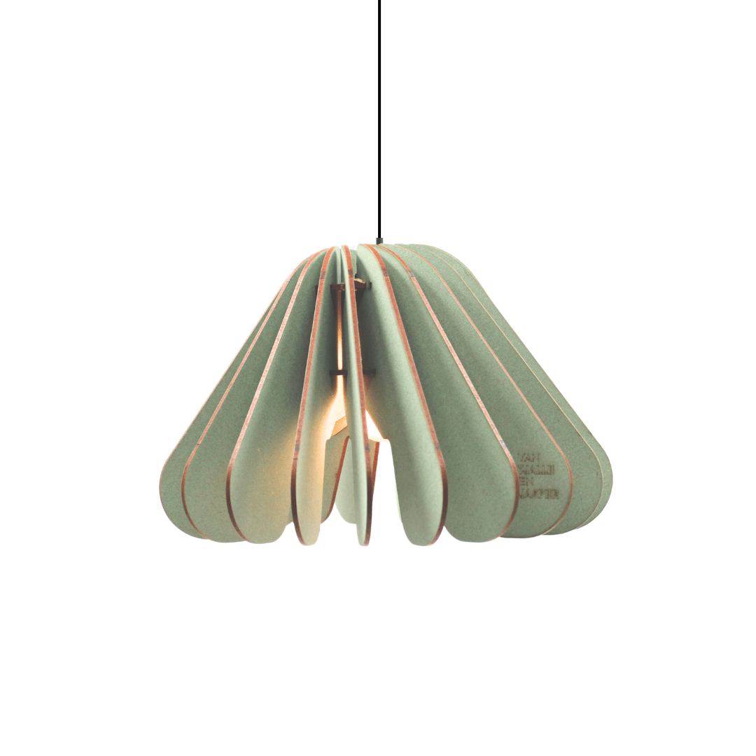 Hood hanglamp - hanglamp in de kleur Dirty Mint van Van Tjalle en Jasper