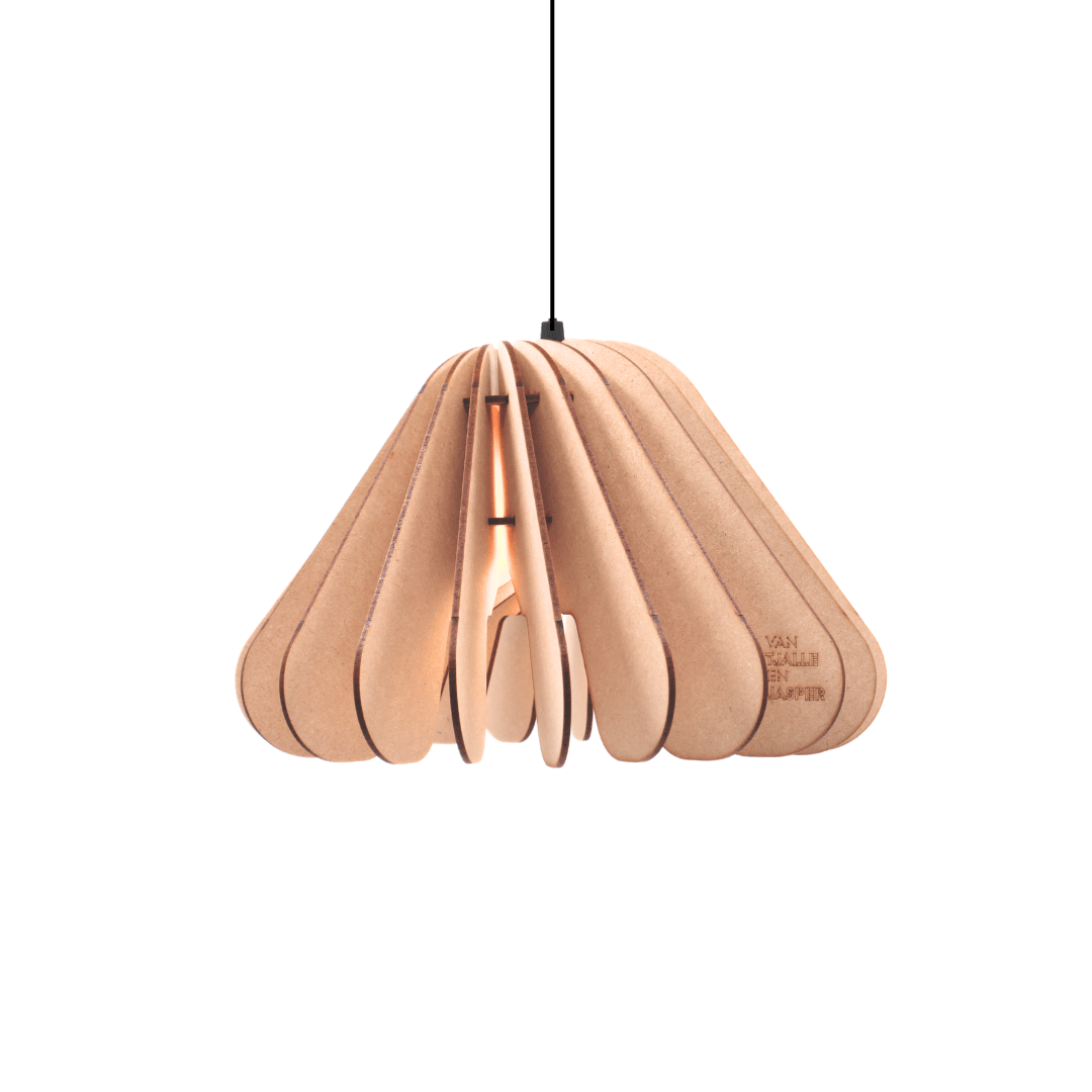 Hood hanglamp - hanglamp in de kleur Naturel van Van Tjalle en Jasper