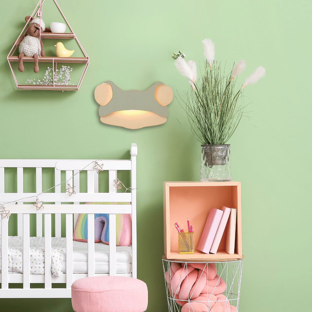 Kikker wandlamp - babykamer in de kleur van Van Tjalle en Jasper