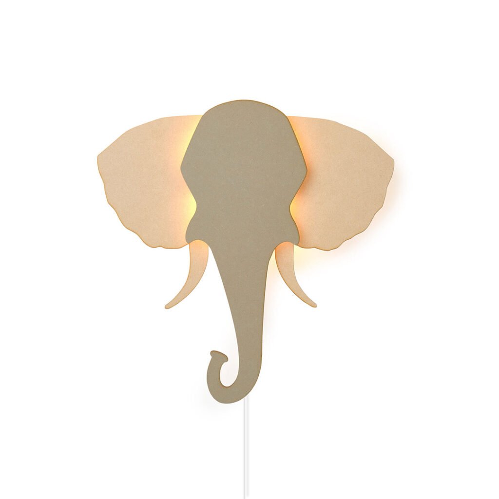 Olifant wandlamp - babykamer in de kleur van Van Tjalle en Jasper