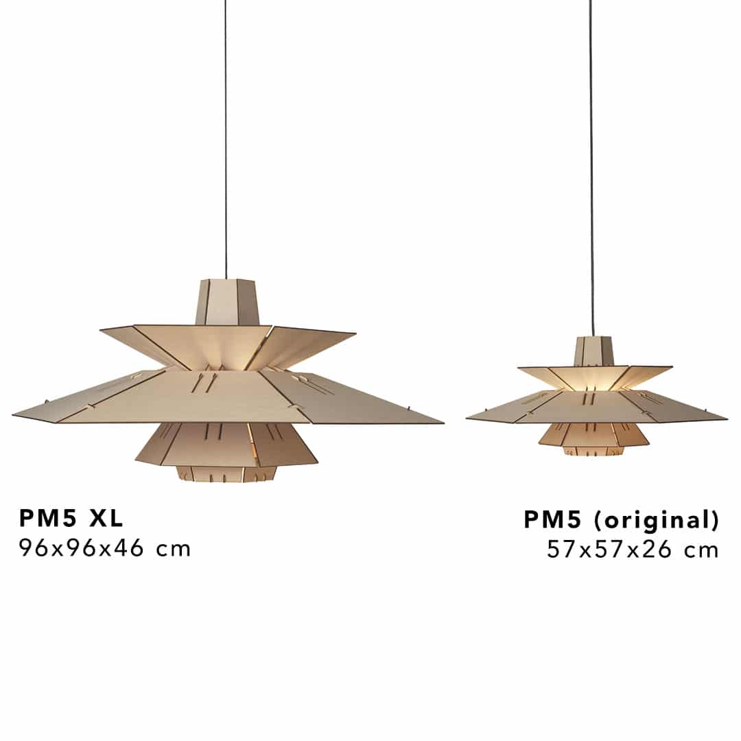 PM5 XL hanglamp - eetkamer in de kleur Naturel van Van Tjalle en Jasper