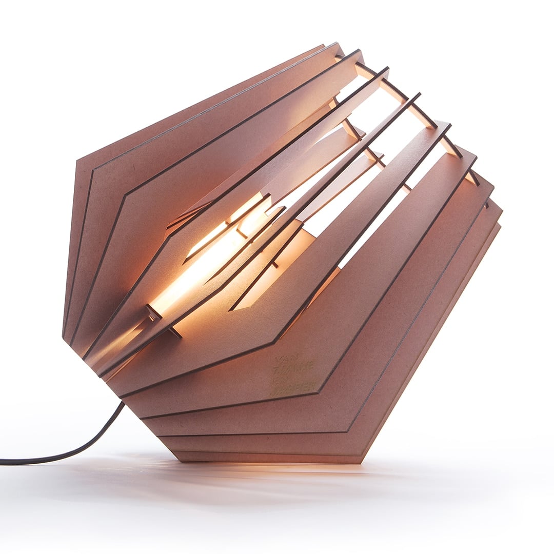 Spot - nik XL vloerlamp - hout in de kleur Naturel van Van Tjalle en Jasper