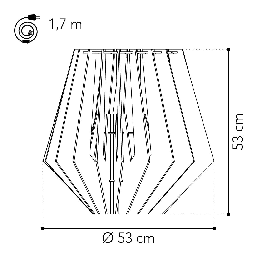 Spot - nik XL vloerlamp - hout in de kleur Naturel van Van Tjalle en Jasper